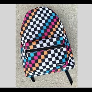 YAK-PAK Colorfully Checkered Nylon Backpack/Satchel